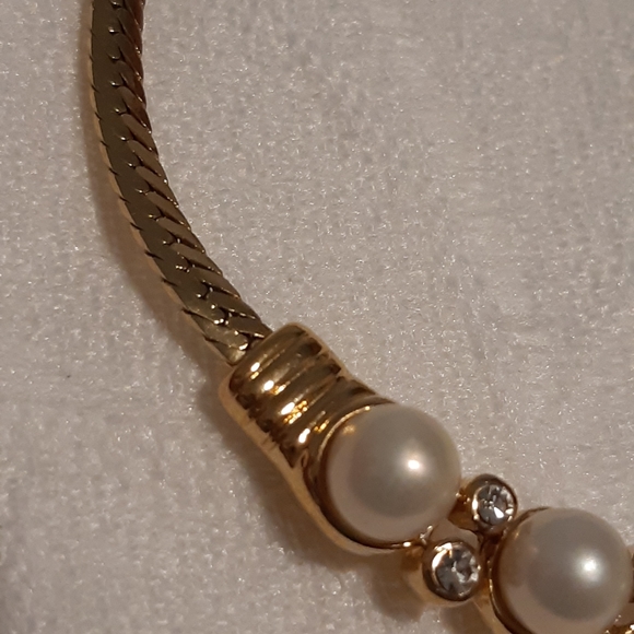 Vintage Faux Pearl Necklaces In Gold Tone, No Tarnish Chain, Length Is 16.25" W - Picture 9 of 13
